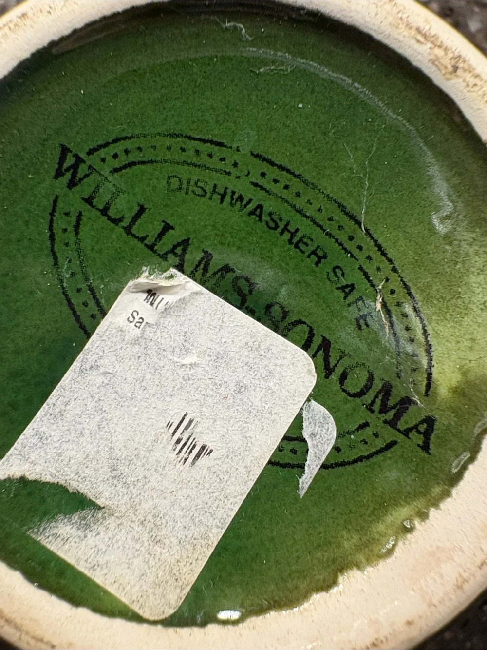 Williams Sonoma Green Ceramic 1 Litre Pitcher